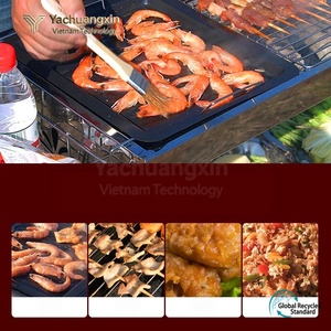 Iron Outdoor Charcoal Grill Folding <b>BBQ</b> Stove with Tool Holder 35.5cm X 10.5cm for Portable Cooking - Product Image 5
