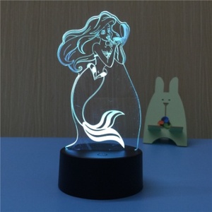 Lampu LED kustom untuk anak-anak, lampu malam Dekorasi Rumah anak-anak Natal, lampu meja akrilik Anime ilusi 3D kreatif foto kustom LED baru - Product Image 1
