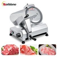 Nouvelle trancheuse à viande semi-automatique commerciale haute efficacité de 10 pouces (220 mm) 240 W 110 V/220 V, épaisseur réglable, pour usage domestique