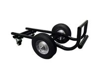 Chariot de manutention basculant robuste en plastique, capacité de charge de 850 lb, 1/2 yard, quatre roues, qualité industrielle, pour le transport et le déménagement