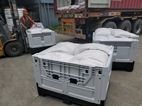 Conteneur en plastique pliable de haute qualité en HDPE, robuste, pour le transport industriel, palette, boîte