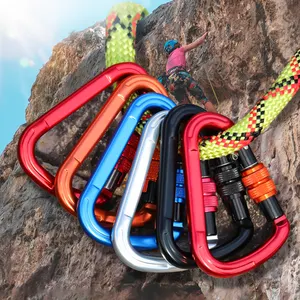 Djrsgs — équipement d'escalade personnalisé S7107, Protection contre les chutes, métal de Camping 25kn, verrouillage instantané, mousqueton en aluminium