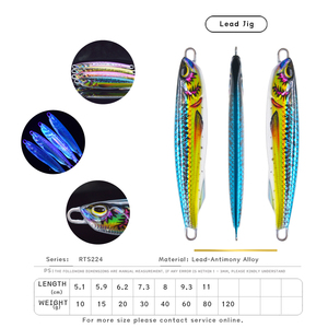 JIGGINGSOUL-RTS224-30g <span class=keywords><strong>DUO</strong></span> impression 3D métal gabarit naufrage rapide leurre coulée gabarits plomb poisson pêche en mer gabarits lumineux appâts durs - Product Image 2