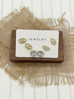 Boucles d'oreilles clous délicates en forme de cœur métallique avec zircon transparent pavé pour femmes