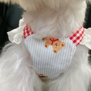 ZHONGYAペット人気商品 可愛いペット用品 犬用ハーネスとリードセット 調整可能なストライプベスト 小型犬用 ペット散歩セット - Product Image 6