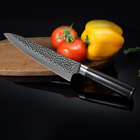 8 "forger Texture Couteau de Chef Japonais Couteaux de Cuisine Damas 4Cr13 Lame Couteau