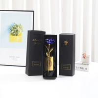 Kotak Hadiah Mawar Emas Berlapis Foil Mewah, Dapat Digunakan Kembali, Ramah Lingkungan untuk Hari Ibu, Hari Valentine, Festival Qixi