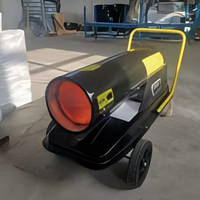 Chauffage mobile diesel à économie d'énergie avec thermostat réglable et combustion sécurisée pour solutions de chauffage des poulaillers, des granges et des fermes d'élevage