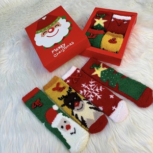 Chaussettes d'hiver chaudes <span class=keywords><strong>de</strong></span> Noël 2025 en gros pour hommes et femmes, chaussettes <span class=keywords><strong>de</strong></span> sport festives colorées, emballage personnalisé, boîte cadeau - Product Image 3