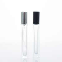 10 ML Carré Clair Décanter Bouteille Parfum 10 ML Vis Bouche Rechargeable Bouteille De Parfum En Verre