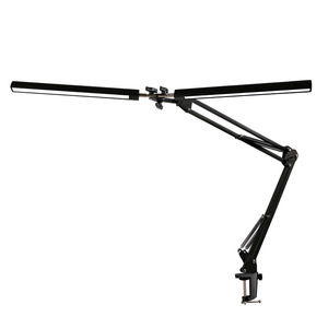 Factory OEM Led Desk Lamp Double Head Study Table Clip USB 20W Adjustable Arm Aluminum <strong>Clamp</strong> <strong>Light</strong> for 2 Computer Lamparas - Product Image 6
