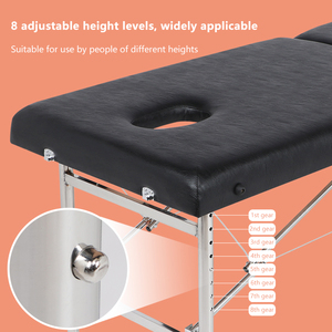 Adjustable Height <b>Folding</b> Massage <b>Table</b> Portable Spa Tattoo Bed for Beauty Salon Physiotherapy Home Use - Product Image 5