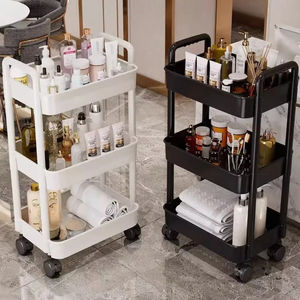 Henry Wheeled 3/<span class=keywords><strong>4</strong></span> Niveaux Mobile Rack De Stockage Chariot Organisateur En Plastique Cuisine Organisateurs Ménage Chariot Mobile Chariot Étagère - Product Image 3