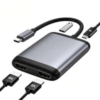 Moniteur double 4K60Hz pour station d'accueil Type-C avec adaptateur USB-C double 4K pour USB 3.0 PD100W