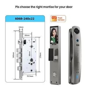 トゥヤスマートロック3DフェイスドアロックWifiアプリリモコン付き全自動生体認証アルミ合金コード - Product Image 6