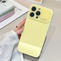 Coque en Verre Cristal pour iPhone 16 15 14 13 12 11 Pro Max 16Pro 17 16Promax – Couleur Unie, Bumper Brillant Effet Bonbon