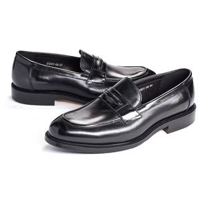 Prix de gros usine Mocassins de luxe pour hommes en cuir véritable de haute qualité, à enfiler, pour mariage, affaires et banquets - Product Image 5