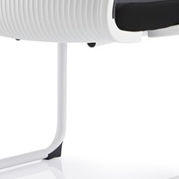 Chaise de bureau ergonomique JOHOOFURNITURE avec base cantilever, cadre blanc, fabriquée en Chine, idéale pour les salles de conférence