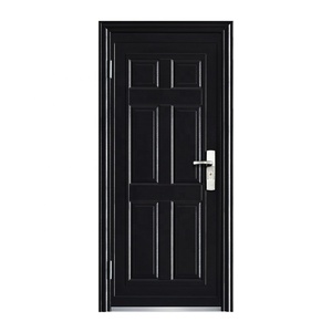 باب فولاذية مطلي بمسحوق أسود من المصنع مباشرة ، باب دخول صديق للميزانية ومتين للغاية - Product Image 6