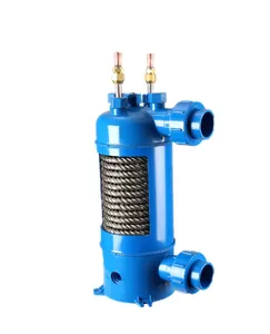 High Quality threaded spiral titanium coil tube heat exchanger condenser for salt swimming pool spa hot tub heating