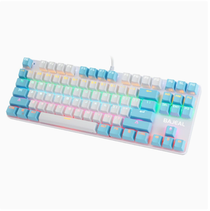 Teclado Mecánico K100 con Interruptores Azules, 26 Teclas Anti-Ghosting, 87 Teclas de Doble Tono, Elegante Teclado Mecánico para Juegos - Product Image 4