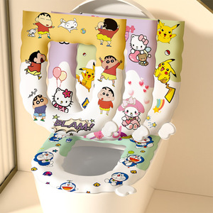 Couvre-siège de toilette de la série Bread Anime, en EVA, imperméable, universel, pour usage domestique - Product Image 1
