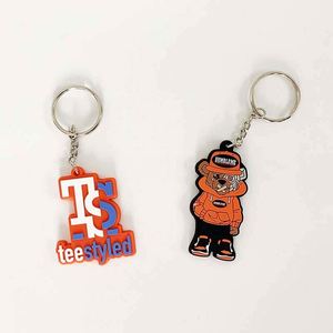 Custom High Quality 3D Silicone Cartoon <b>Anime</b> Rubber Key Chain 3D Pvc Key Ring Kawaii <b>Keychain</b> - Product Image 3