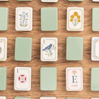 Nouvel ensemble de tuiles de Mahjong américain vert à 3 couches, modèle 2026, de la marque Mahjong Foundry, écologique, durable, portable et personnalisable pour le divertissement