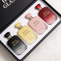 Flacons de parfum octogonaux en verre transparent de qualité supérieure, 30/50/100 ml, avec bouchon rond marbré, parfum, service OEM