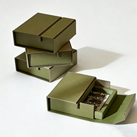 Boîte d'emballage en papier écologique recyclable personnalisée, petite, carrée, en deux parties, avec étui de présentation flottant pour bijoux, cadeau de mariage