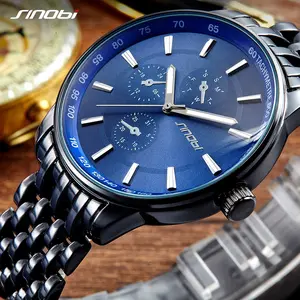 SINOBI นาฬิกาข้อมือดิจิทัลคู่สำหรับผู้ชาย,นาฬิกาหรูหราสามเข็มขนาดเล็กโรแมนติก S9268G-D Relogio Masculino Reloj