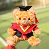 Figurines d'ours en peluche de graduation en gros, vêtements de cérémonie inclus, comme cadeaux commémoratifs pour les activités de remise des diplômes
