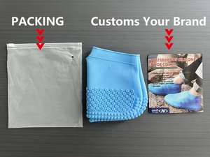 Couvre-Chaussures Imperméables en Silicone Pliables Réutilisables Antidérapants en Caoutchouc Épais pour la Pluie – Vente en Gros - Product Image 2