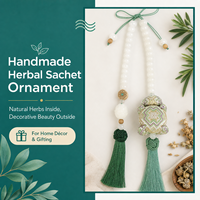 Vente chaude usine : Sachet brodé tissé à la main, remplissage aux herbes, cinq éléments, multicolore, style chinois, pendentif de sac