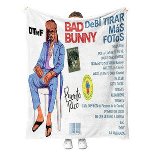 Couverture en peluche personnalisée nouvellement conçue, album Bad Rabbit Debi Tirar Mas Fotos, marchandises DTMF, je devrais avoir pris plus de <span class=keywords><strong>photos</strong></span> - Product Image 3