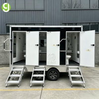 Remorque de toilettes mobiles de luxe GoEasy VIP, pour événements haut de gamme, mariages et banquets.