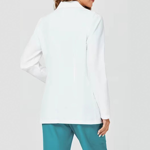 Blouse de laboratoire unisexe blanche à manches longues en polyester Dobby pour consultation médicale esthétique coréenne, idéale pour les étudiants en médecine et les tenues de jeu de rôle - Product Image 4