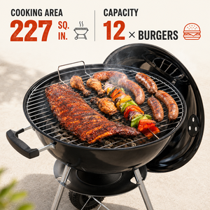 Parrilla de Carbón Esmaltada OEM para Barbacoa, 14-<span class=keywords><strong>22</strong></span> Pulgadas, Plataforma de 4 Tamaños, Rejilla con Nano Recubrimiento, Certificaciones CE ETL GS LFGB, Grado Premium, Venta al por Mayor Directa de Fábrica - Product Image 5