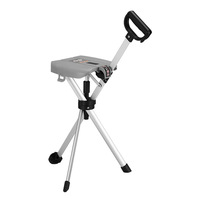 Chaise canne pliante réglable en hauteur, capacité 100 kg, antidérapante, en alliage d'aluminium, pour voyages en extérieur et hôpitaux