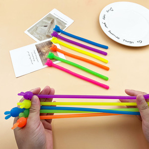 Starry TPR Caterpillar Unicorn Stress Relief Bracelet Venting Pulling Noodles Soft Rubber Toy for Youth (7-14 Years Old) Made - Product Image 6