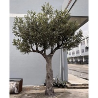 Arbre d'olivier artificiel de luxe personnalisé de 6 pieds, 7 pieds, 8 pieds, 10 pieds, en soie, feuilles artificielles, toucher réel, décoration intérieure