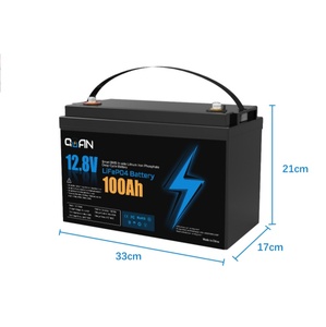 Batería de fosfato de hierro y litio LiFePO4 de 12V 100Ah, impermeable IP65 para vehículos recreativos, embarcaciones y carritos de golf fuera de la red - Product Image 6