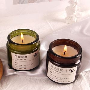 Velas Aromáticas de Cera de Soja en Frasco de Vidrio, Vela de Aromaterapia de Una Sola Mecha, Decoración Minimalista para el Hogar - Product Image 3