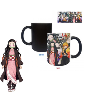 10 Style <span class=keywords><strong>Demon</strong></span> <span class=keywords><strong>Slayer</strong></span>: Kimetsu no Yaiba Tanjirou Nezuko Cartoon <span class=keywords><strong>Tasse</strong></span> à eau en céramique Anime Changeant de couleur <span class=keywords><strong>Tasse</strong></span> en céramique - Product Image 1