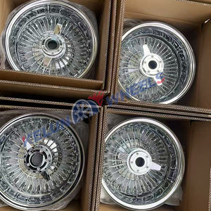 Llantas cromadas de 13x7, ruedas de alambre <span class=keywords><strong>Dayton</strong></span>, ruedas de alambre de radios de neumático de pared blanca - Product Image 4