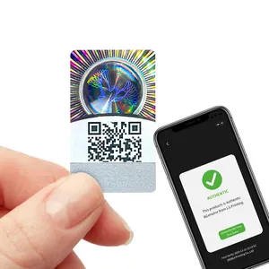 Özel baskı 3D anti sahtecilik hologram holografik vinil güvenlik qr kodu etiket ambalaj etiket etiket