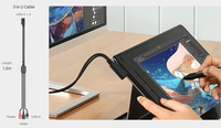 Tablette graphique avec écran Huion Kamvas Pro 13 2.5K QHD 13.3 pouces, interface USB-C, pour la conception artistique et le dessin, pour les designers