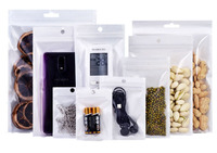Film nacré blanc transparent, sac à fermeture éclair positif-négatif, modèle d'emballage plastique pour coque de téléphone et câble de données