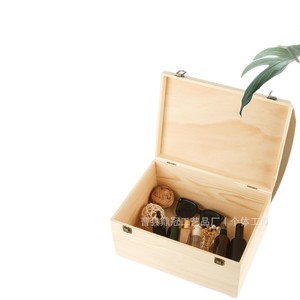 <b>Retro</b> Wooden Storage Box Square Solid Wood With Lock Jewelry <b>Gift</b> Box Covered Decorative - Product Image 5