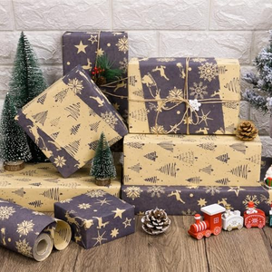 Papel de Regalo Navideño al por Mayor, Papel Kraft Vintage para Envolver Regalos - Product Image 5